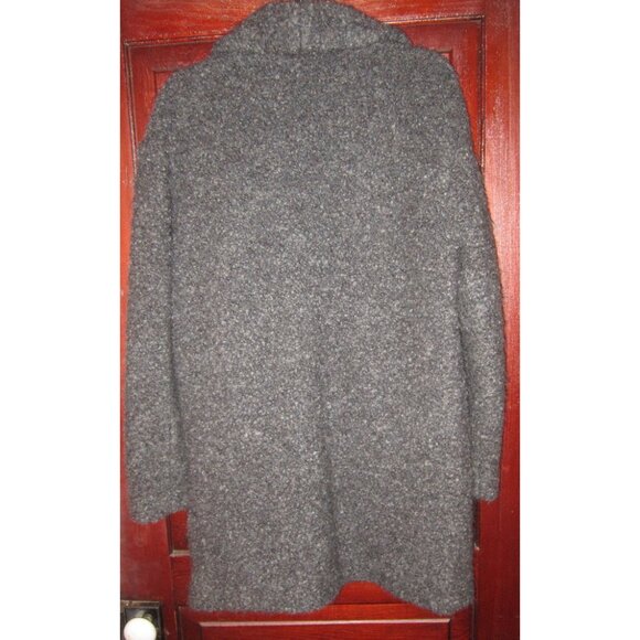 Aritzia Wilfred Sz L Gondry Coat Jacket Blazer Cardigan Boucle Teddy Gray Wool - Picture 2 of 4